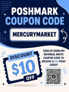 Poshmark Coupon Code - MercuryMarket $10 Discount INFO ONLY — DO NOT PURCHASE